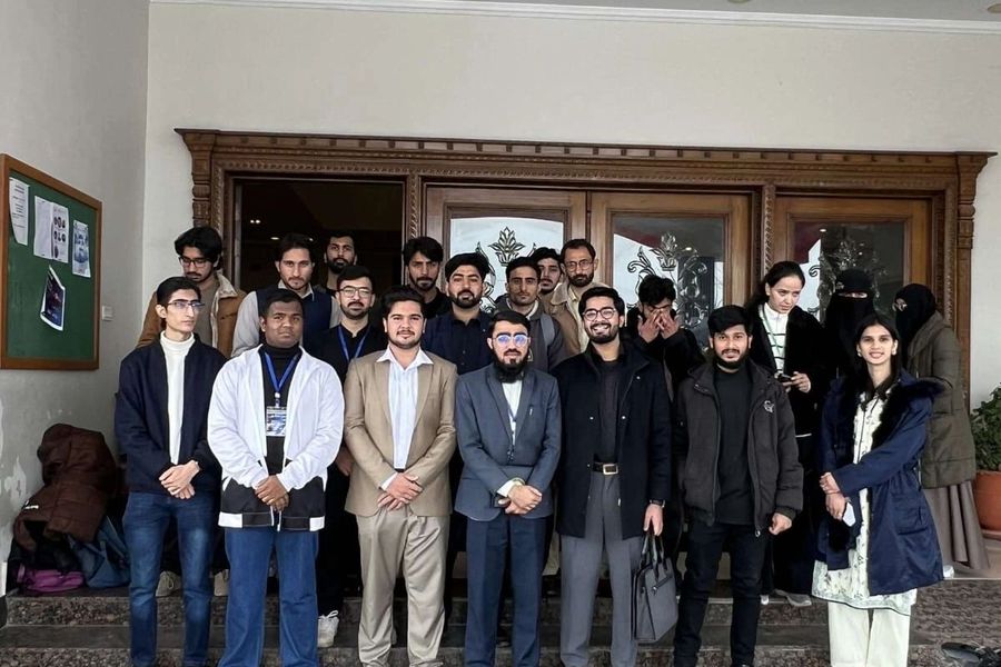 The AI Innovation Society team gathered at an event venue
