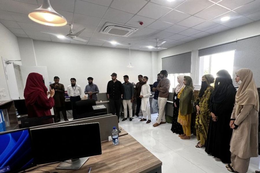 AI Innovation Society members during an industry visit session
